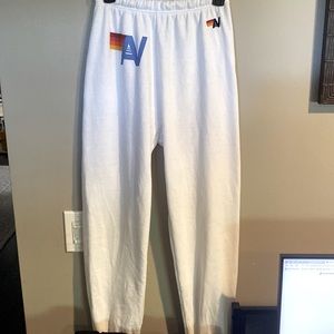 Woman White Aviator Nation Sweatpants - Size XS Woman’s